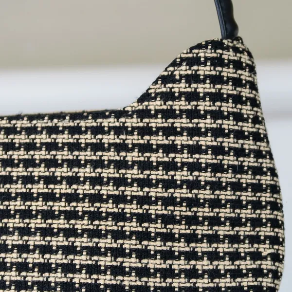Vintage Y2K Tweed Shoulder Bag Purse - Image 9