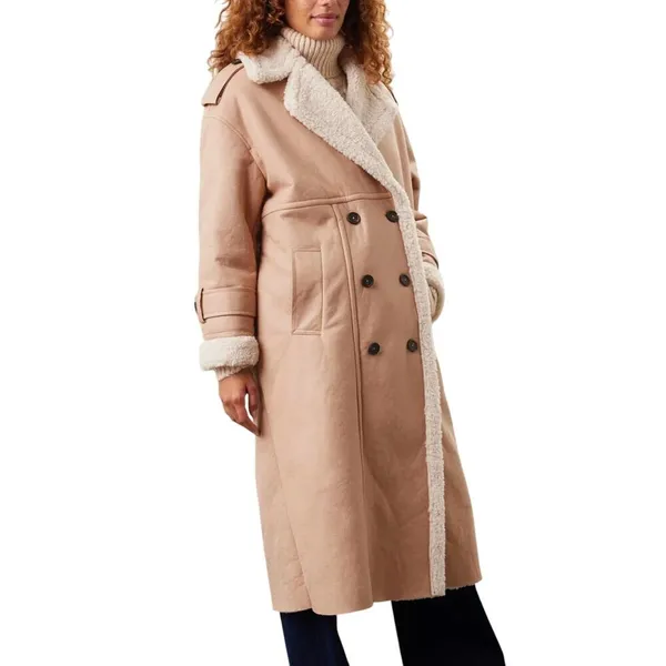 Great Jones Lined Sherpa Coat in Brown, Size S​ - Image 2