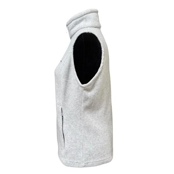 Columbia Sawyer Rapids 2.0 Gray Fleece Zip Vest Size Medium Mock Neck - Image 2