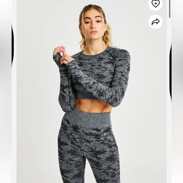 AYBL Evolve Camo Seamless LS Crop Top - Image 3