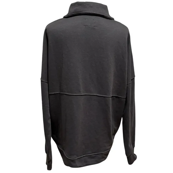 WILO The Label Size L Bella 1/2 Zip Sweatshirt Charcoal Grey Gray Minimalist - Image 3