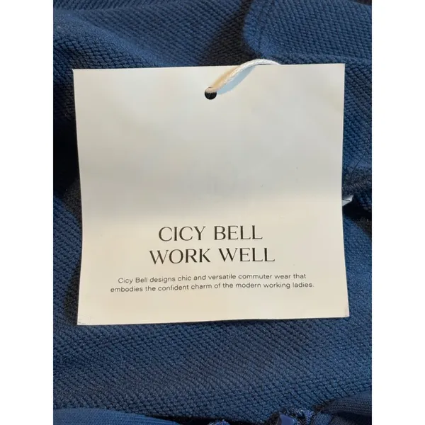 Cicy Bell‎ Hooded Romper Women XL Blue Zip Up Athleisure Short NWT Jumpsuit - Image 10