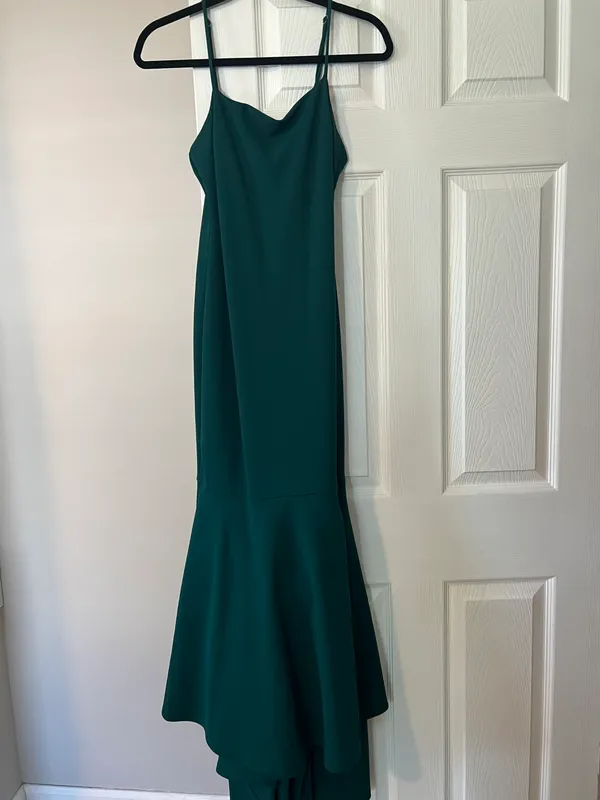 Lulus Tier and There Hunter Green Tiered Trumpet Hem Maxi Dress - Image 4