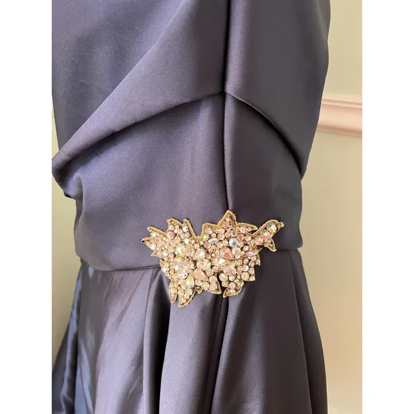 BARBARA KATZ BOCA RATON formal strapless 8 ‎ navy blue gown - Image 3