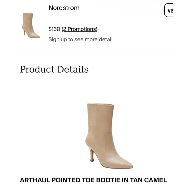 NIB! Lisa Vicky Arthaul Pointed Toe Leather Heeled Bootie - Size 8.5 - Image 11
