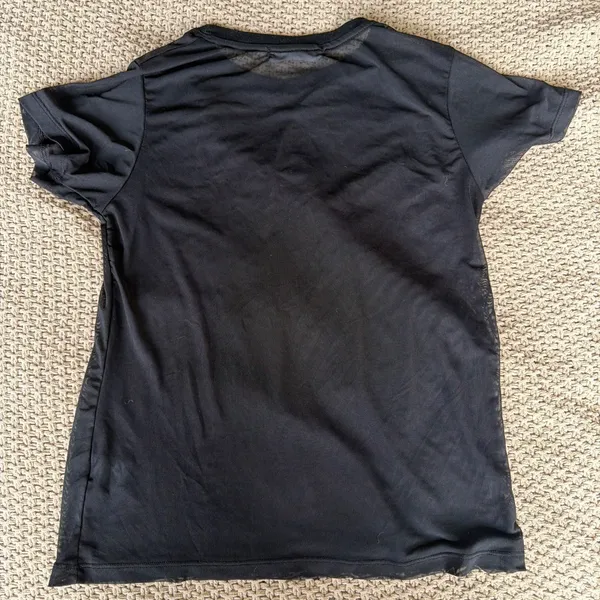 Daydream for Free People Black & Blue Abstract Print Mesh Top - Image 2