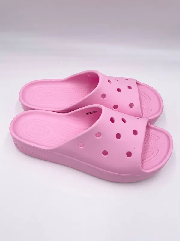Crocs Classic Platform Slide Sandals Women's Size 9 Flamingo Pink Y2K Barbiecore - Image 2