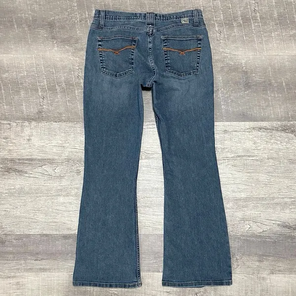 Cruel Girl Medium Wash Bootcut Western Jean Womens 11 (32.5X32) Low Rise Stretch - Image 4