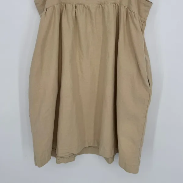 Tuckernuck Pomander Place Camellia Flutter Sleeve Mini Dress XS Tan Coastal Boho - Image 9