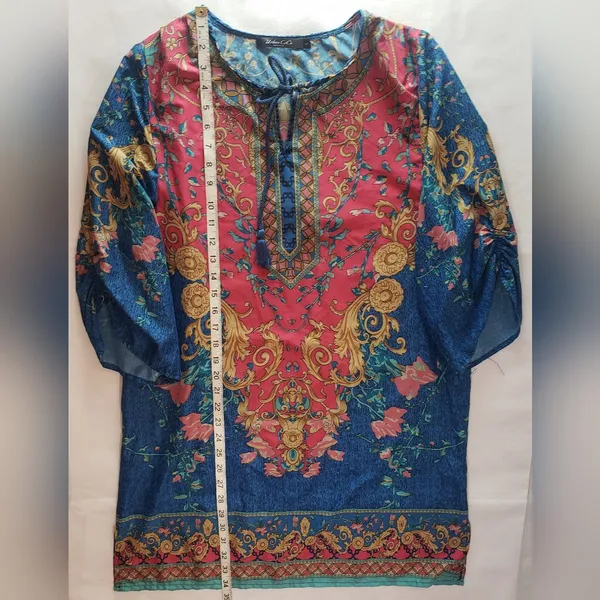 Hippie boho caftan dress by Urban CoCo size L - Image 9