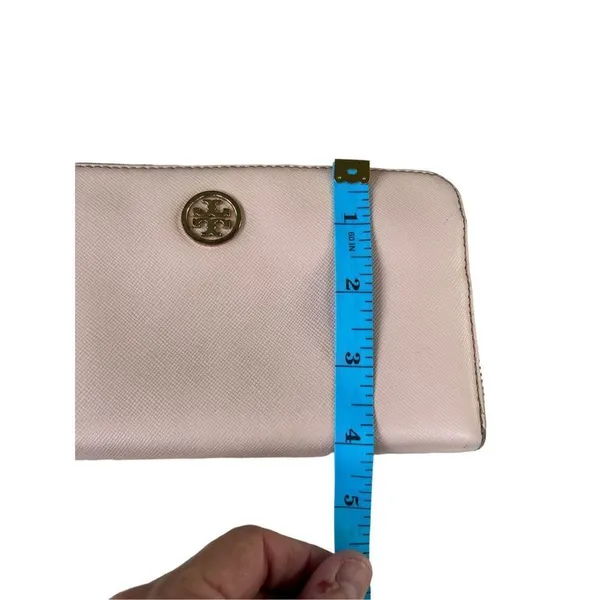Tory Burch Robinson wallet - pink rose Leather Continental Zip Around Wallet -se - Image 11