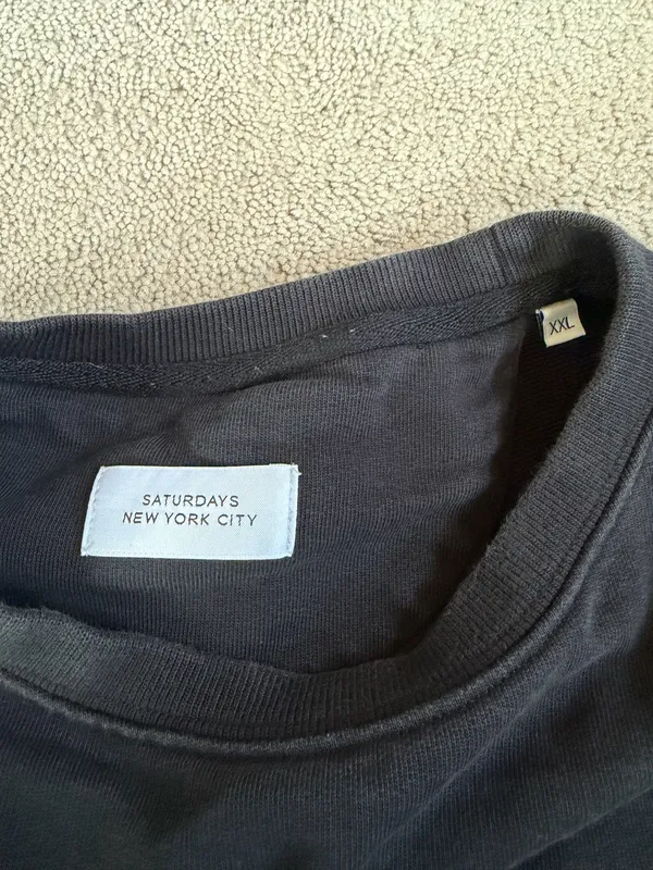 Saturdays NYC Black Crewneck Sweatshirt – Size XXL - Image 3
