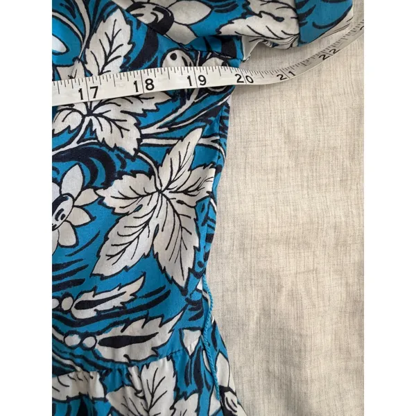 Diane von Furstenberg Queena Blue Floral Midi Shirt Dress Poplin Luxe L - Image 10