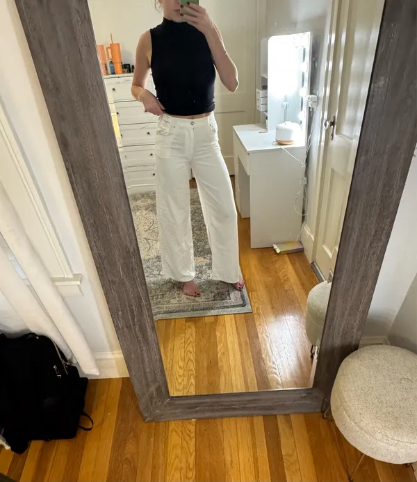 Madewell Superwide-Leg Jeans White - Image 2