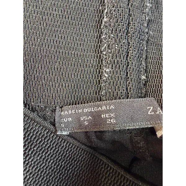 Y2k Zara Basic Black High Rise Side Zipper Leggings Slim Fit Pants Womens Small - Image 7