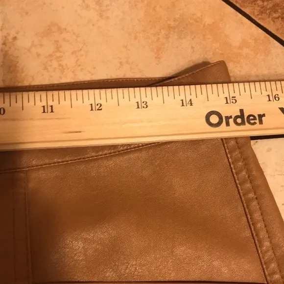 Peach love California all your life‎ faux leather skirt size large boho cute - Image 4