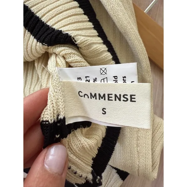Commense Retro Contrast Cardigan small Tan - Image 3