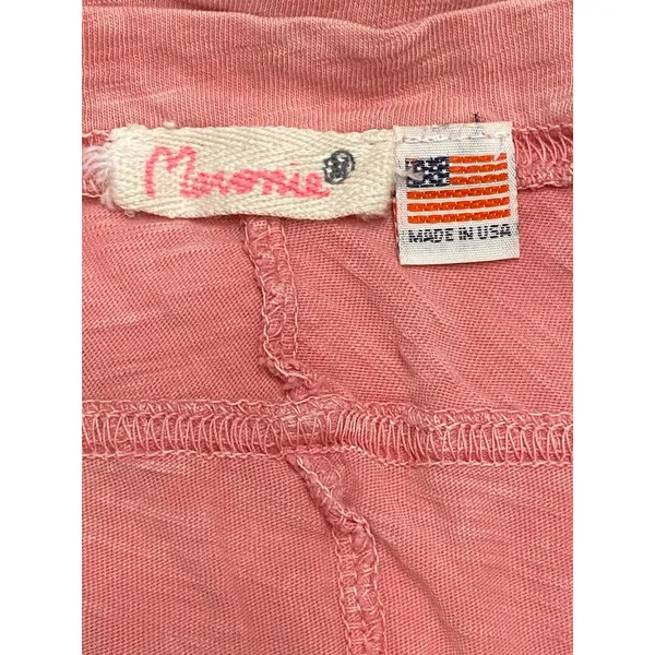 Maronie Pink Slub Cotton Oversized Boxy Tee Made in USA Medium - Image 4