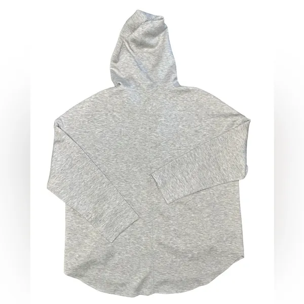 Gray oversized modern sporty chic simple travel hoodie 1/4 zipper pockets NWT M - Image 8