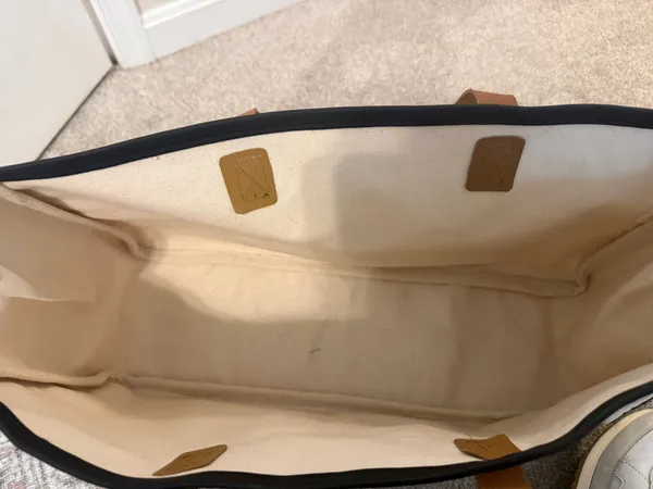 Canvas Beach Tote Tan - Image 2