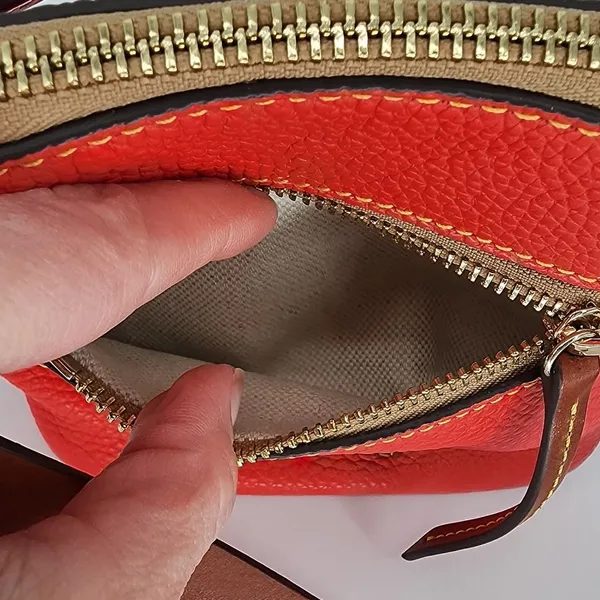 Dooney & Bourke Red Pebbled Leather Mini Crossbody Bag - Image 11