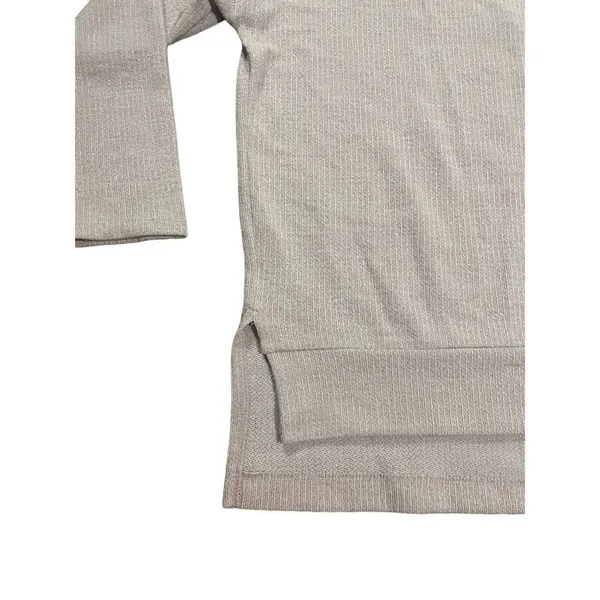 Clara Sun Woo ‎ light pink Vneck sweater sz small split hem ribbed knit - Image 5