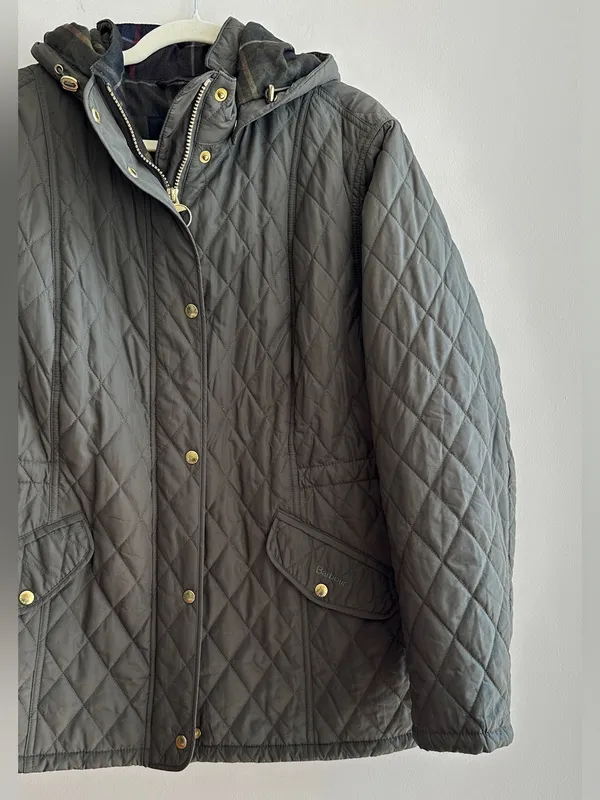 Barbour Women’s Millfire Quilt Jacket, Olive/Classic, Size 2X - Image 3