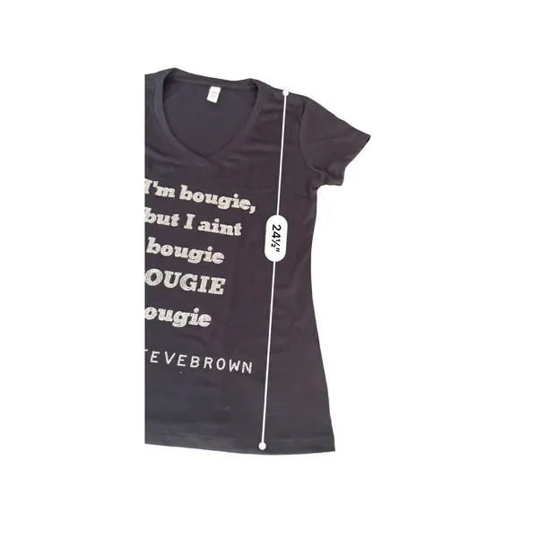 I am bougie, but I ain't bougie, Bougie rhinestones tee size Medium - Image 2