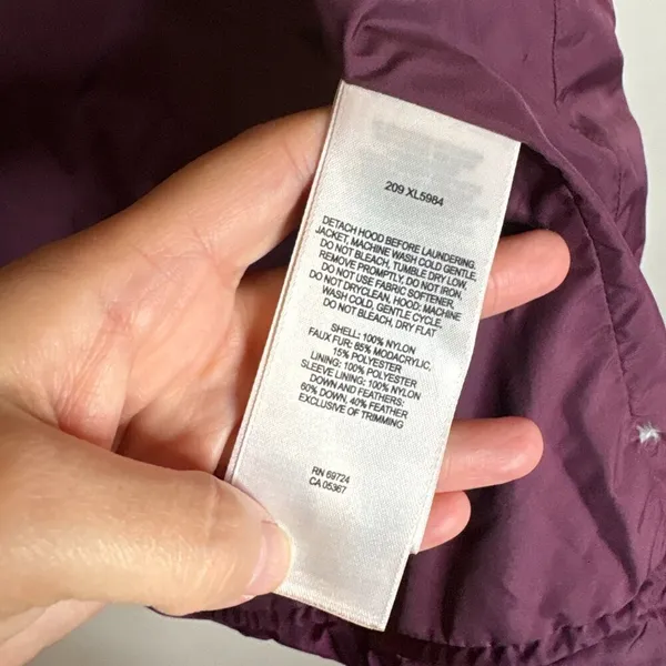 Columbia GRT purple plaid down winter coat - Image 4
