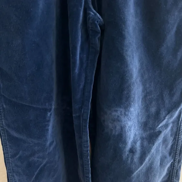 American Vintage XHILARATION Vintage Y2K Velour Navy Blue Relaxed Leg Jumpsuit Womens Medium - Image 8