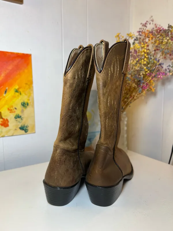 Cody James Western Boots Brown Size 5 - Image 7