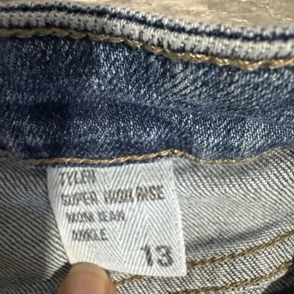 Eunina Women Tyler Super High Rise Mom‎ Ankle Denim Jeans Size 13 Cotton Blend - Image 10