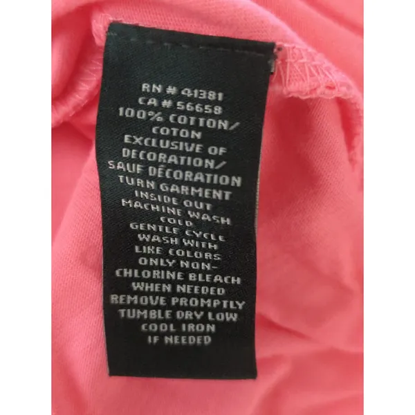 Lauren Ralph Lauren Pink Crew Neck Cotton Top Womens XL Coastal‎ grandma Barbie - Image 5