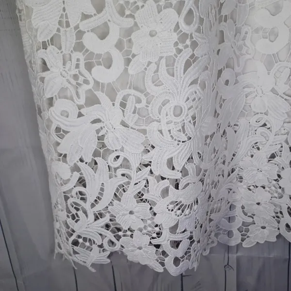 Zara Spaghetti strap white floral lace Boho cottagecore summer vacation dress - Image 11
