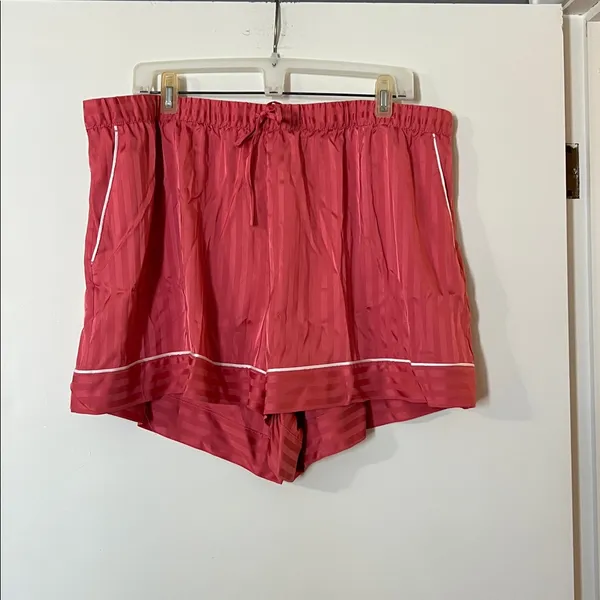 Auden Red Pajama Top with White Trim Pink Size XXL - Image 7