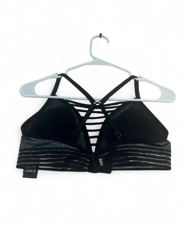 Victoria's Secret PINK Ultimate Sports Bra Size: Large Color: Black/Gray #activewear #workout - Image 3