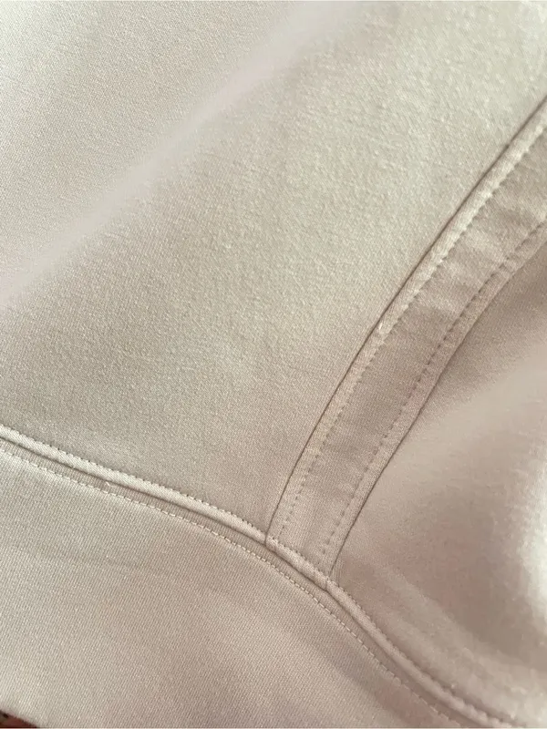 Abercrombie YPB neoKNIT Half-Zip Hoodie Sweatshirt Active Jacket Moonbeam XS - Image 5