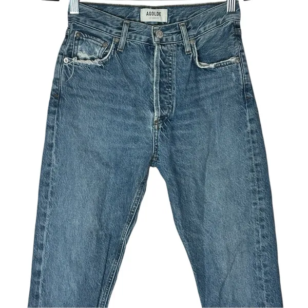 Agolde Jamie High Rise Classic Jeans Blithe Size 23 - Image 2