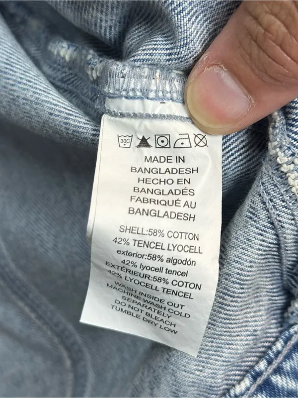 MICHAEL Michael Kors Denim Jacket Women’s L Light Wash Grommet Collar NWT $135 - Image 11