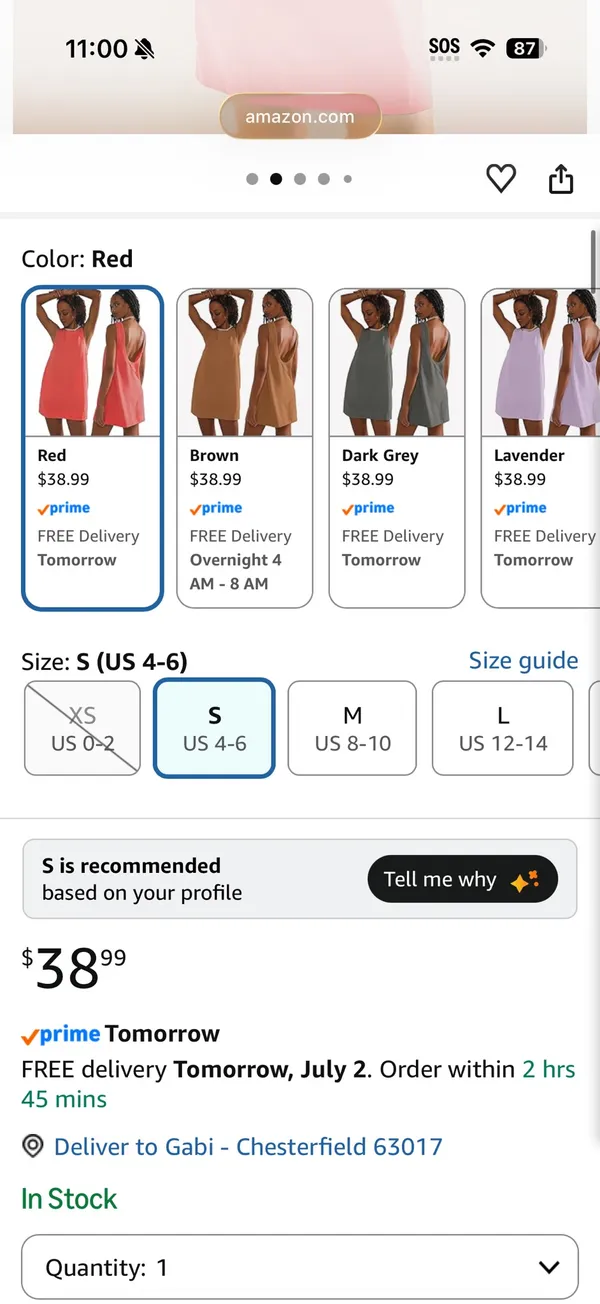 Amazon Red mini dress - Image 3
