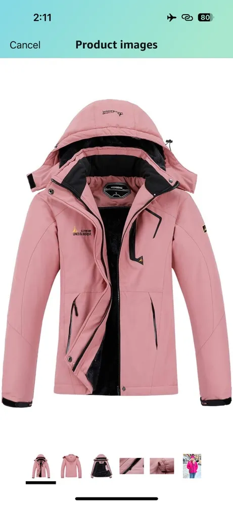 Ski Jacket Pink Size M - Image 5