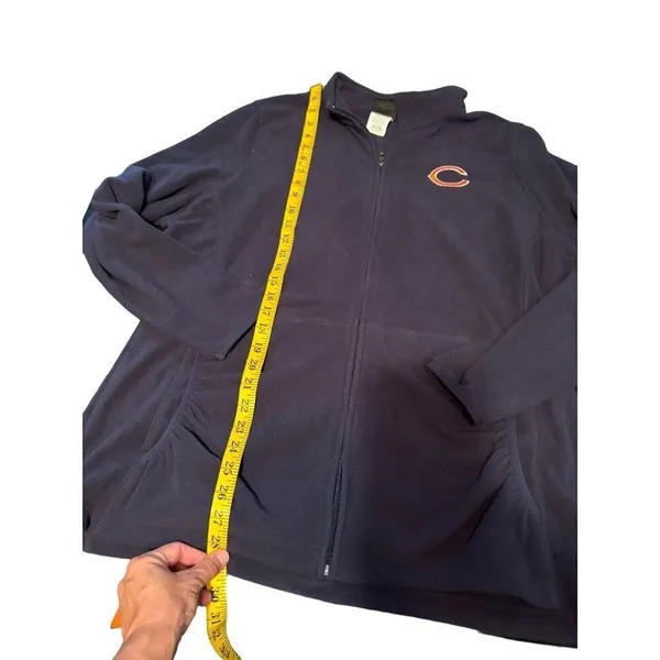 Chicago Bears Full-Zip Fleece Jacket XXL Navy Blue - Image 7