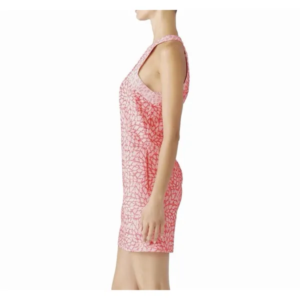 Hutch Anthropologie Pink White Embroidered Halter Mini Shift Dress Small - Image 3