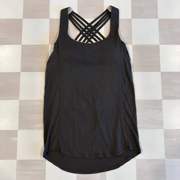 lululemon free to be wild built in bra tank top dark wren green 4 - Image 3