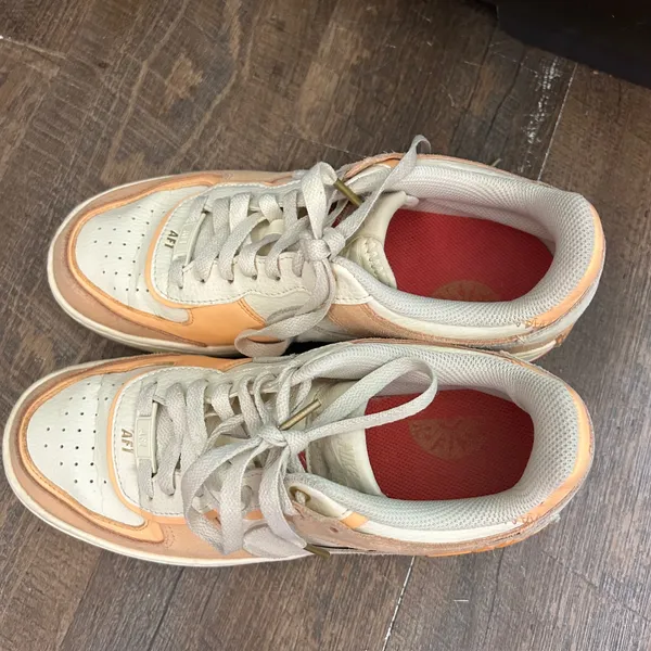 Nike Air Force 1‎ Shadow Sisterhood Cashmere Orange Sneakers Womens 8.5 - Image 2