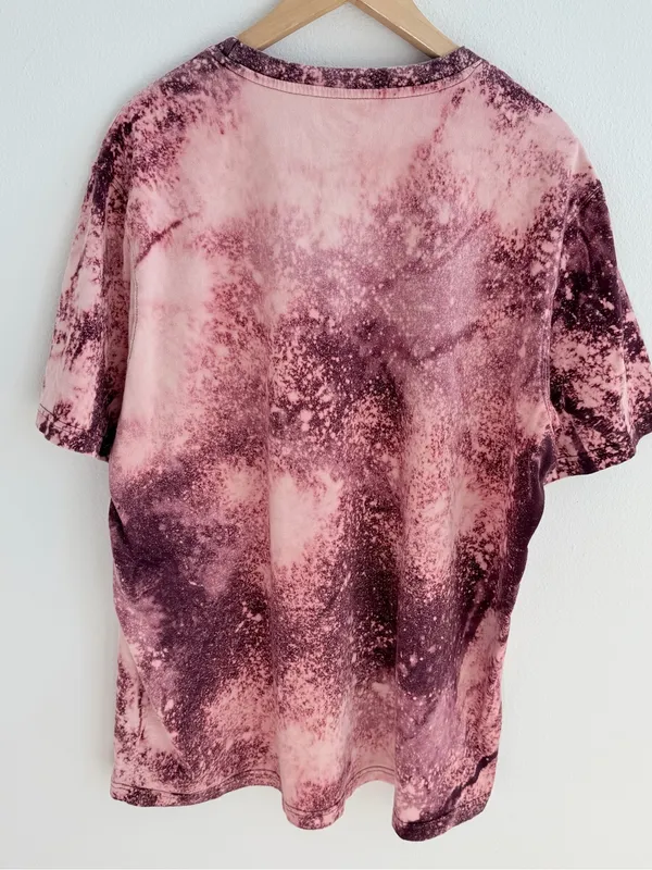 Custom Bleached Pocket Tee Pink Size XXL - Image 10