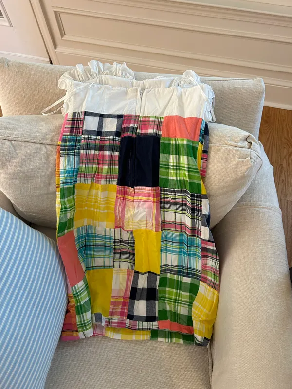 Lilly Pulitzer Cameron Madras Patchwork Strapless Dress - Image 6
