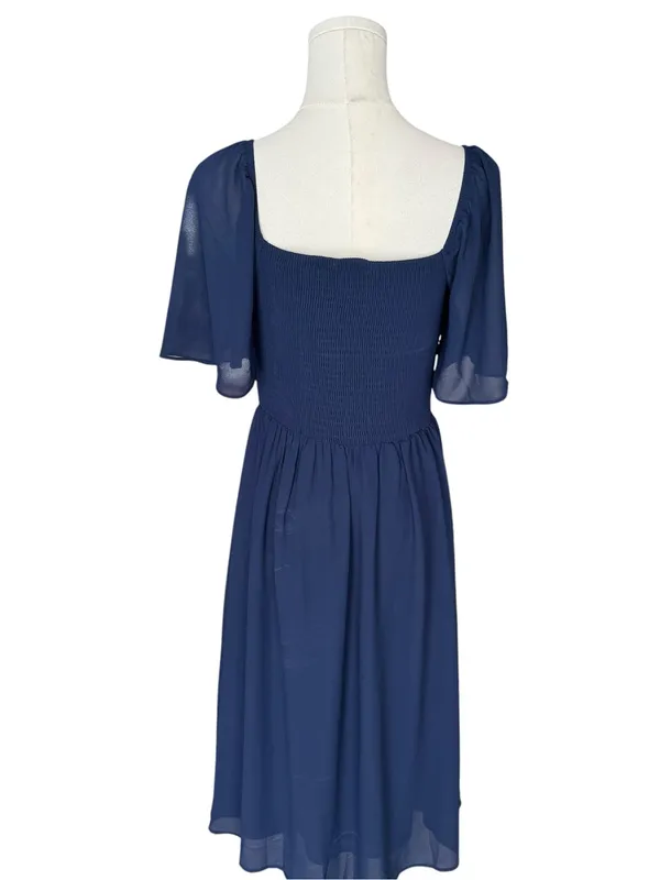 Baltic Born - NWT Colette Sweetheart Midi Dress Navy Blue Sz M - Image 5