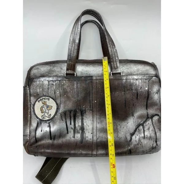 COACH Vintage Leather Brief Case Customized - Image 6