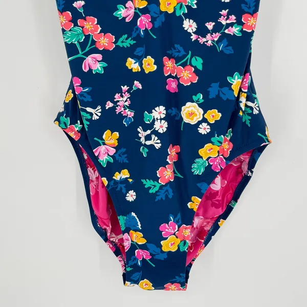 Vera Bradley Sea Tea Amanda Cutout One Piece Swimsuit Large Blue Floral Swimsuit - Image 5